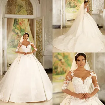 Элегантное Свадебное платье Для женщин С 3D Аппликацией, Свадебные платья на шнуровке, Сшитые На заказ, Vestidos De Novia Sirena