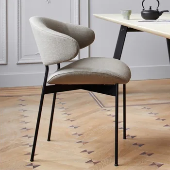 Эргономичные стулья для столовой, переносная металлическая спинка, современные обеденные стулья, индивидуальный шезлонг, ясли, мебель для дома